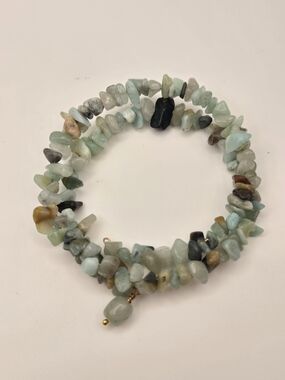 Amazonite Chip Wrap Bracelet — Multi-Color Stones